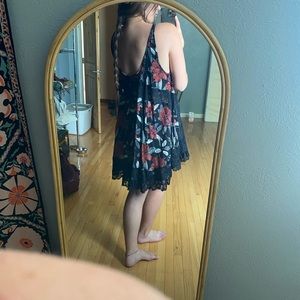intimately free people printed mini slip dress